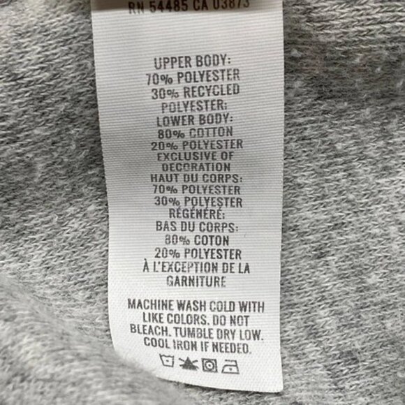 Aerie Hometown Holiday Quarter Zip Women's Medium Fleece Sweatshirt Grey White - Picture 9 of 11